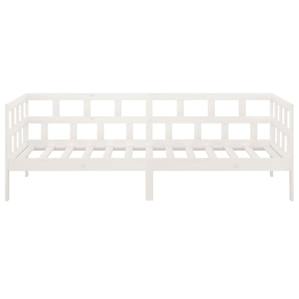 vidaXL Dagbädd vit massiv furu 90x190 cm Vit
