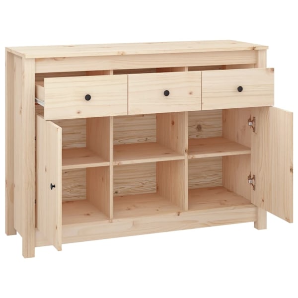 vidaXL Skänk 100x35x74,5 cm massiv furu Brun