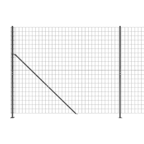 vidaXL Stängsel med stolpsko antracit 2x25 m Antracit