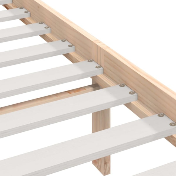 vidaXL Sängram massivt trä 90x200 cm Brun