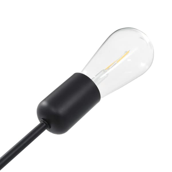vidaXL Taklampa med glödlampor 2 W svart E27 Svart
