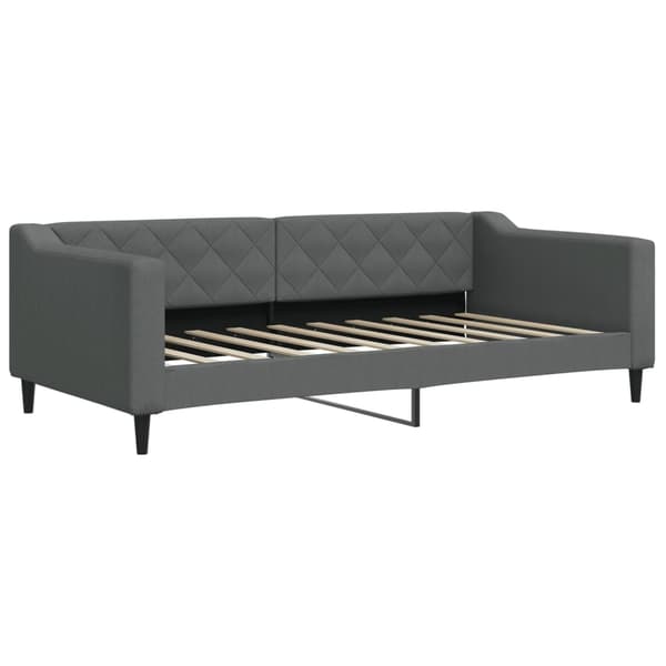 vidaXL Dagbädd utdragbar mörkgrå 90x190 cm tyg Grå