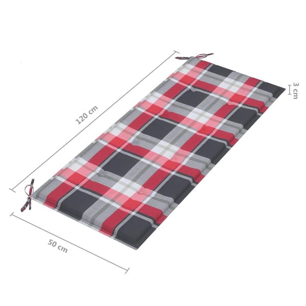 vidaXL Trädgårdsbänk 2-sits med dyna 120 cm eukalyptusträ grå grå