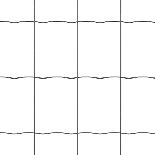 vidaXL Euro Stängsel Markfäste 25 x 1,2 m PVC-belagda stål Grå Mesh Grå
