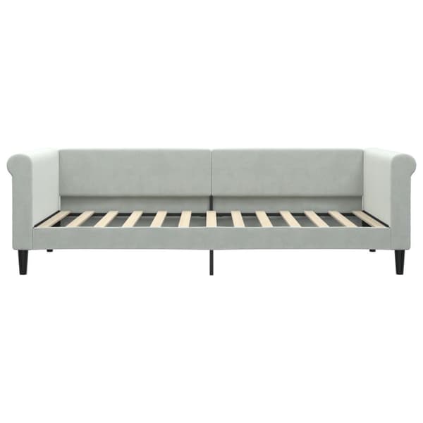 vidaXL Dagbädd ljusgrå 90x200 cm sammet Grå