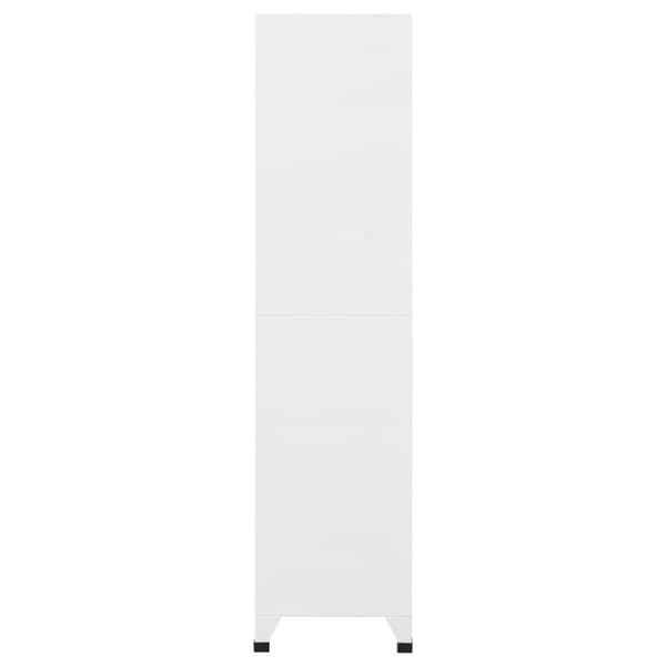 vidaXL Förvaringsskåp ljusgrå och mörkgrå 90x45x180 cm stål Grå