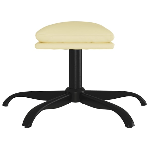 vidaXL Fotpall gräddvit 60x60x36 cm konstläder Kräm