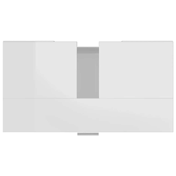 vidaXL Badrumsskåp vit högglans 60x32x53,5 cm konstruerat trä Vit