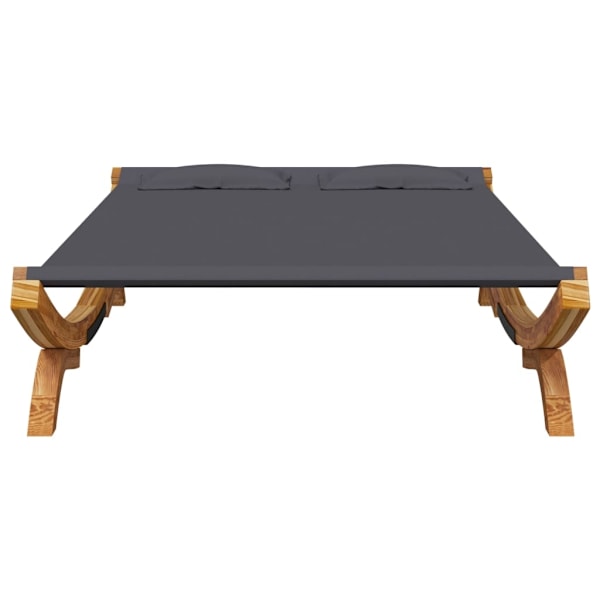 vidaXL Solsäng 165x188,5x46 cm massivt böjträ antracit Antracit