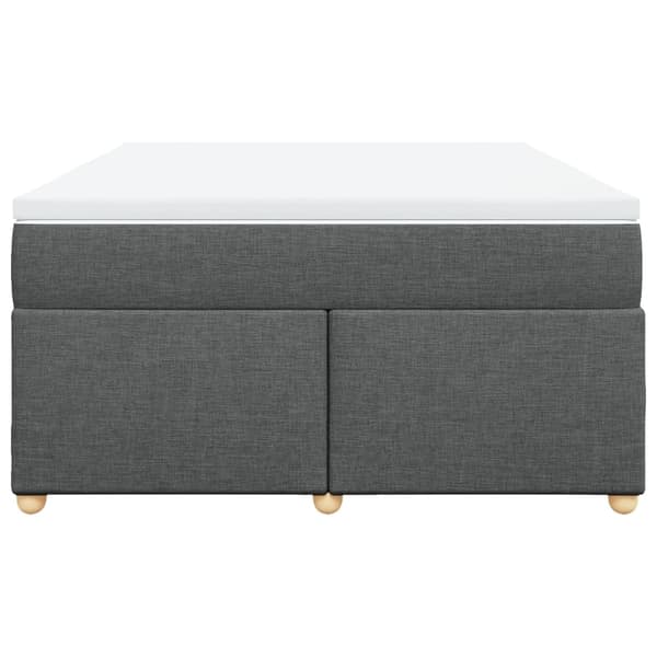 vidaXL Ramsäng med madrass mörkgrå 140x200 cm tyg Grå