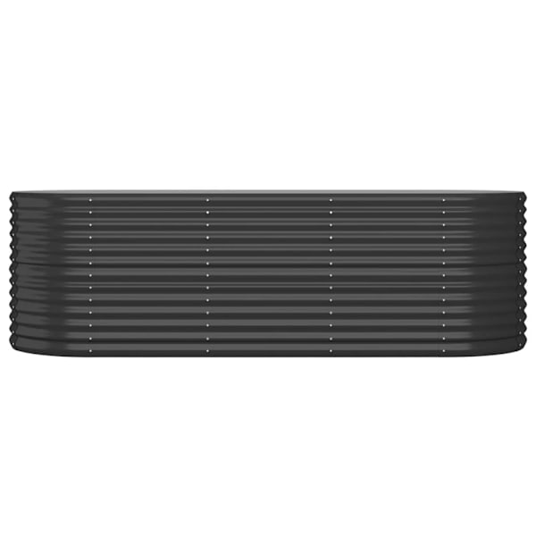 vidaXL Odlingslåda pulverlackerat stål 224x80x68 cm antracit Antracit