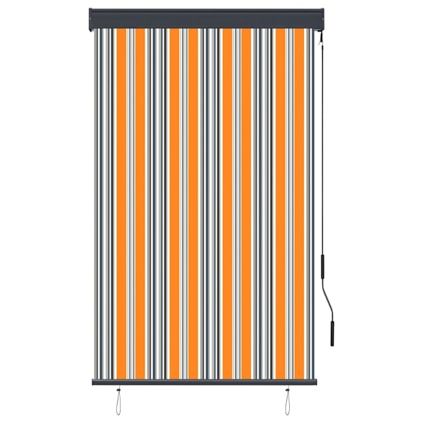 vidaXL Rullgardin utomhus 100x250 cm gul och blå multifärg