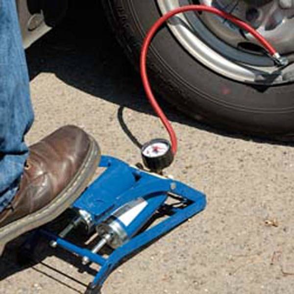 Draper Tools Fotdriven luftpump dubbla cylindrar blå 25996 Blå