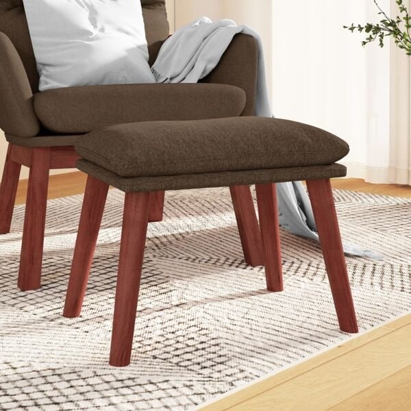 vidaXL Fotpall brun 45x29,5x35 cm tyg Brun