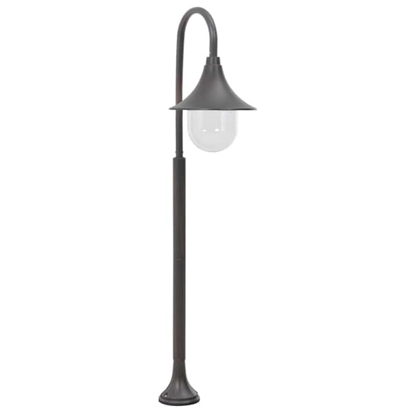 vidaXL Lyktstolpe för trädgård E27 120 cm aluminium brons Brun