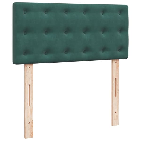 vidaXL Ramsäng med madrass mörkgrön 80x200 cm sammet Grön