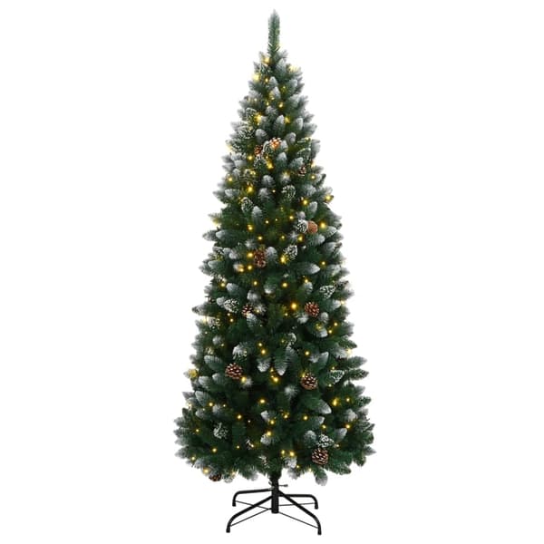 vidaXL Plastgran 300 LEDs 210 cm Grön