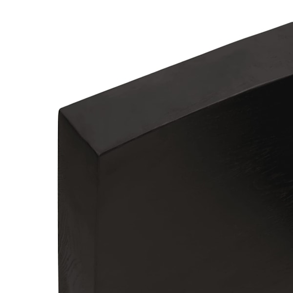 vidaXL Bordsskiva mörkbrun 140x60x(2-6) cm behandlad massiv ek Brun