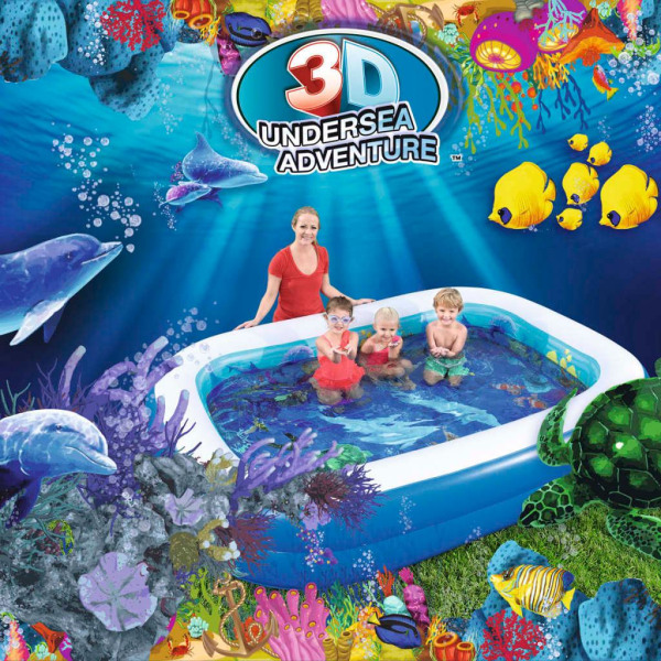 Bestway Undersea Adventure Uppblåsbar pool 54177 Flerfärgsdesign