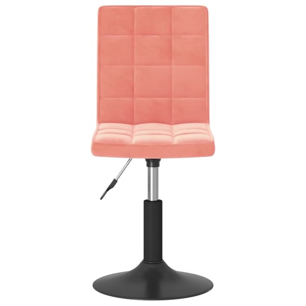 vidaXL Snurrbara matstolar 2 st rosa sammet Rosa