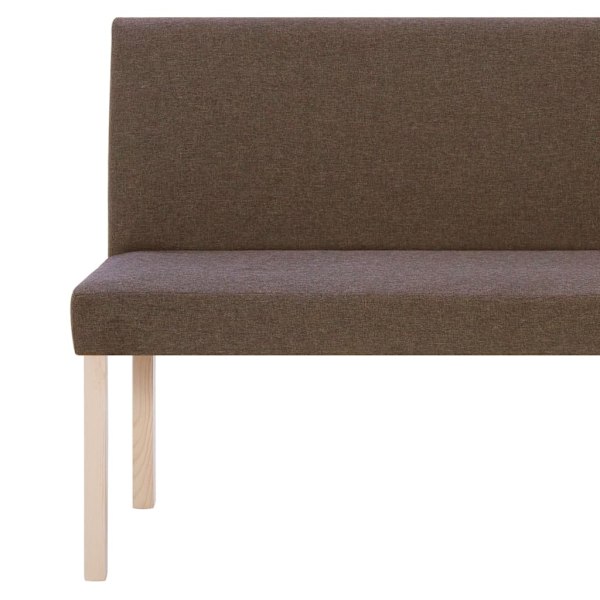 vidaXL Bänk 139,5 cm polyester brun Brun