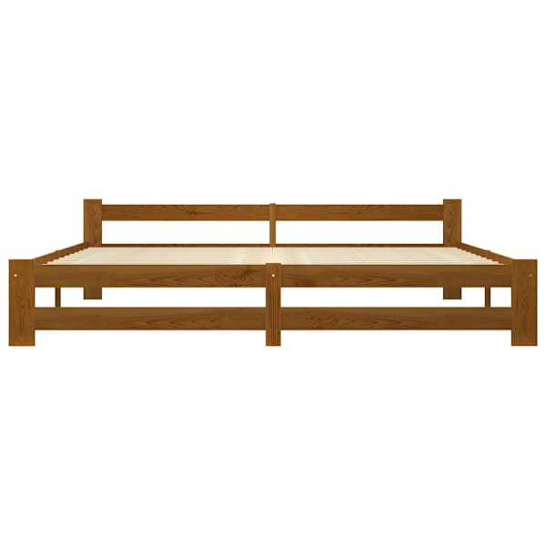 vidaXL Sängram honungsbrun massiv furu 200x200 cm Brun