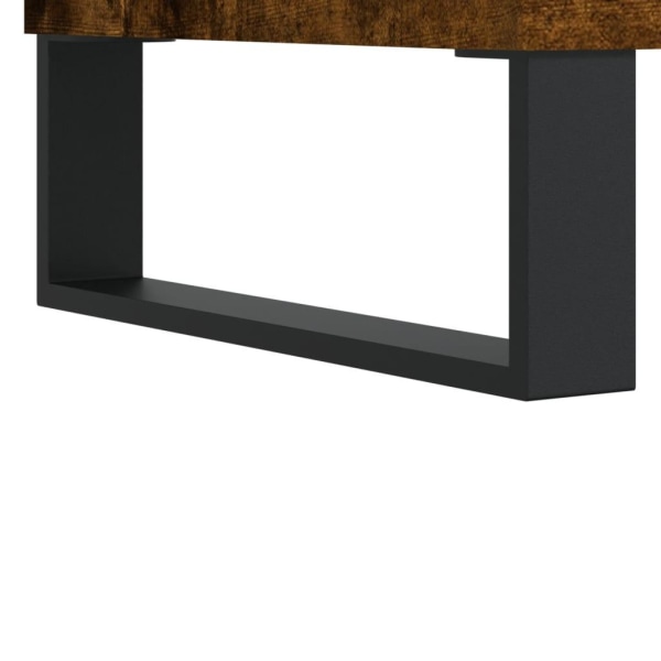 vidaXL Tv-bänk rökfärgad ek 150x30x44,5 cm konstruerat trä Brun
