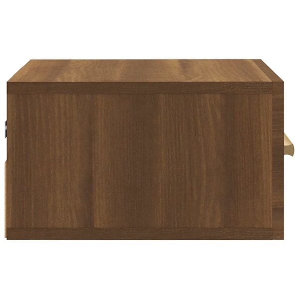 vidaXL Väggmonterat sängbord brun ek 35x35x20 cm Brun