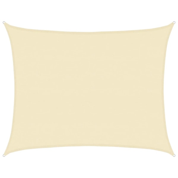 vidaXL Solsegel 160 g/m² gräddvit 6x7 m HDPE Creme