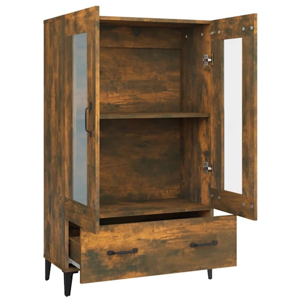 vidaXL Skåp Rökfärgad ek 70x31x115 cm konstruerat trä Brun