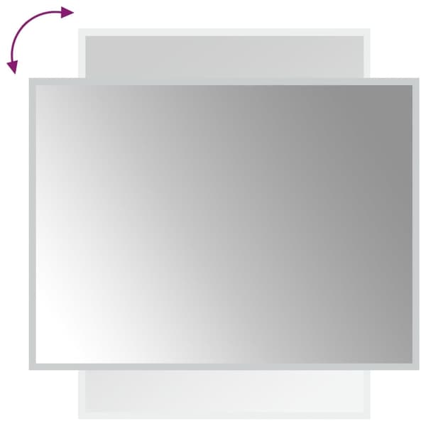 vidaXL Badrumsspegel LED 60x80 cm Transparent