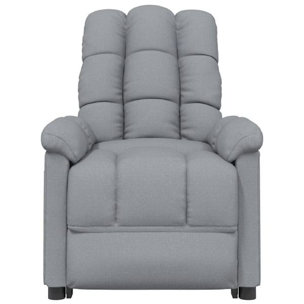 vidaXL Reclinerfåtölj ljusgrå tyg grå