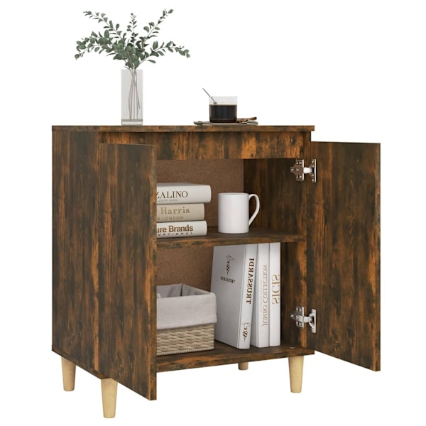 vidaXL Skåp rökfärgad ek 60x35x70 cm konstruerat trä Brun