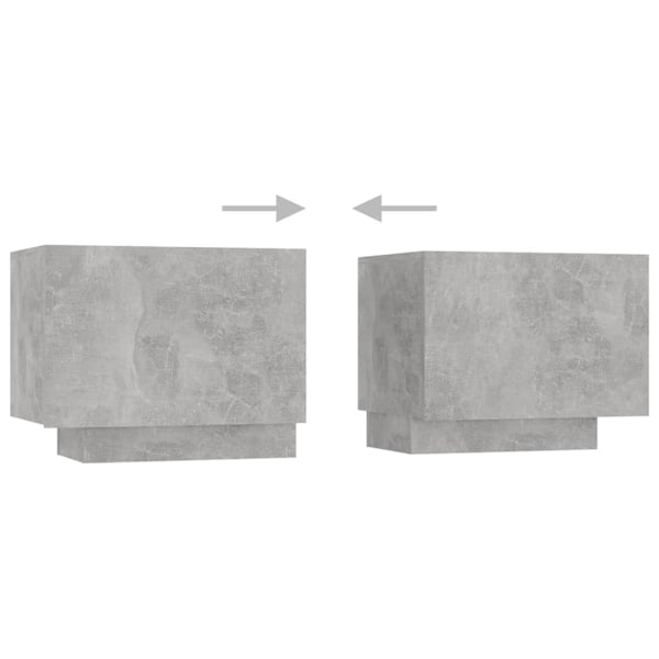vidaXL TV-bänk med LED-belysning betonggrå 260x35x40 cm grå