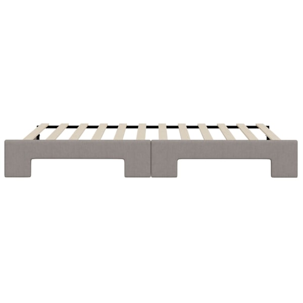 vidaXL Dagbädd utdragbar taupe 100x200 cm tyg Taupe
