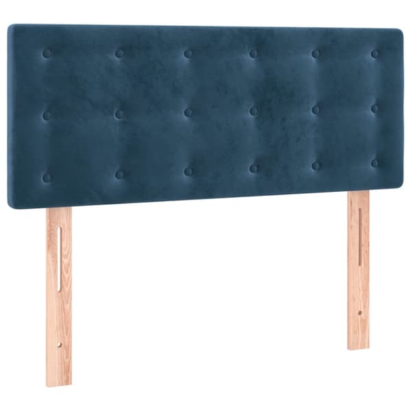 vidaXL Ramsäng med madrass mörkblå 90x190 cm sammet Blå