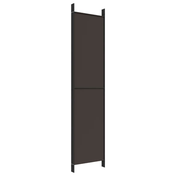 vidaXL Rumsavdelare 5 paneler brun 250x220 cm tyg Brun