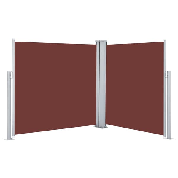 vidaXL Infällbar sidomarkis brun 120x600 cm Brun