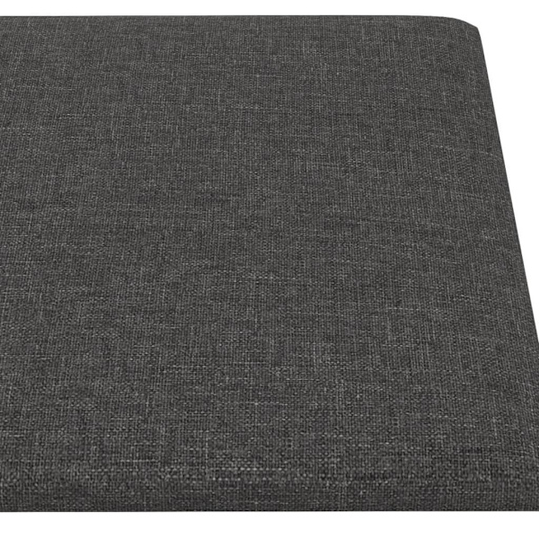 vidaXL Väggpaneler 12 st mörkgrå 30x15 cm tyg 0,54 m² Grå