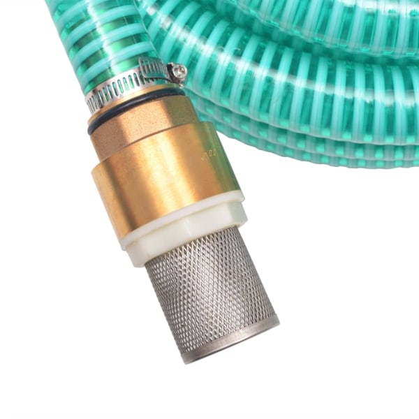 vidaXL Sugslang med koppling i mässing 10 m 25 mm grön Grön