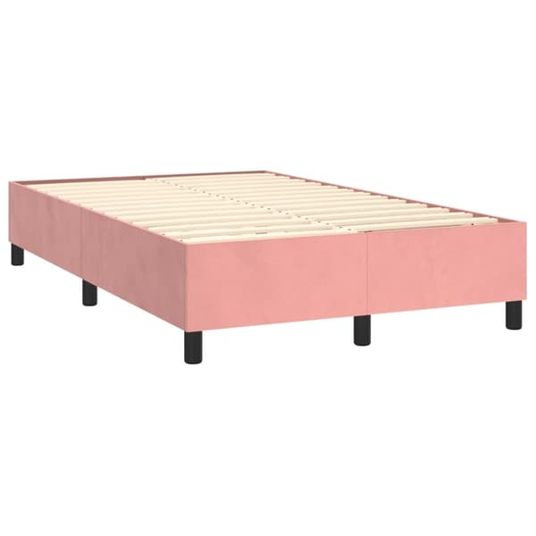 vidaXL Ramsäng med madrass rosa 120x200 cm sammet Rosa