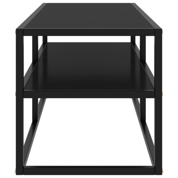 vidaXL Tv-bänk svart med svart glas 100x40x40 cm Svart 46e2 | Black | 12800  | Fyndiq