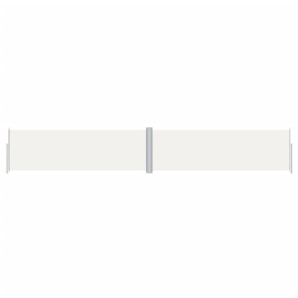 vidaXL Infällbar sidomarkis gräddvit 160x1000 cm Creme