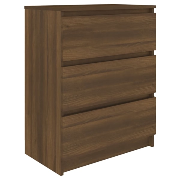 vidaXL Byrå brun ek 60x35x76 cm konstruerat trä Brun