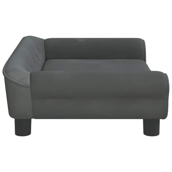 vidaXL Hundbädd mörkgrå 70x48x22 cm sammet Grå
