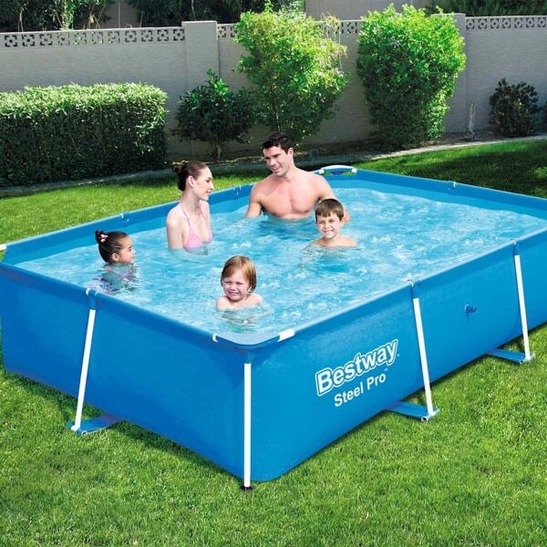 Bestway Pool med stålram Steel Pro 259x170x61 cm 56403 Blå