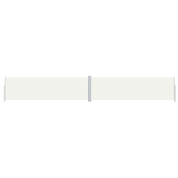 vidaXL Infällbar sidomarkis gräddvit 180x1200 cm Creme