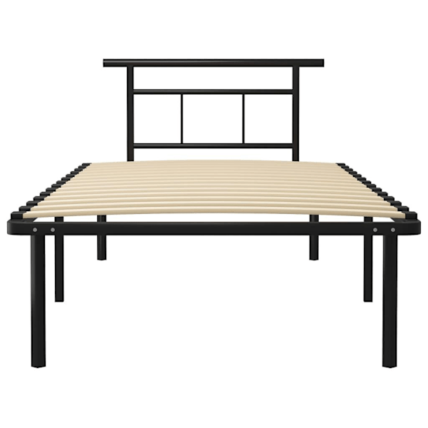 vidaXL Sängram svart metall 100x200 cm Svart
