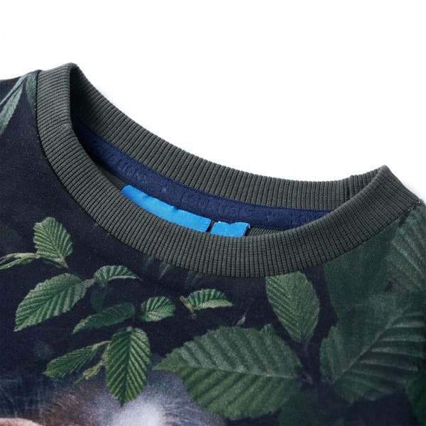vidaXL Barntröja mörk khaki 140 Grön