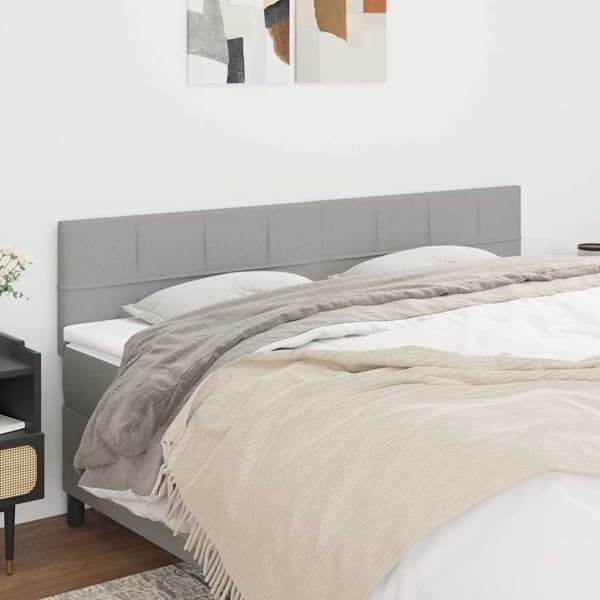 vidaXL Sänggavlar ljusgrå 200x5x78/88 cm tyg Grå